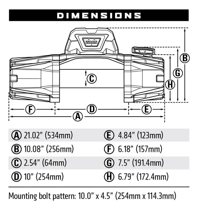WARN VR EVO 10 WINCH STEEL CABLE - 103252
