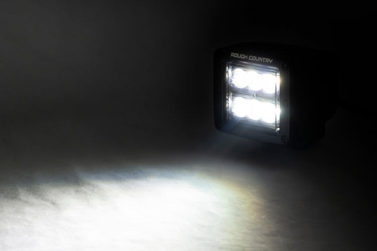 2-inch Square Cree LED Lights - (Pair | Black Series)