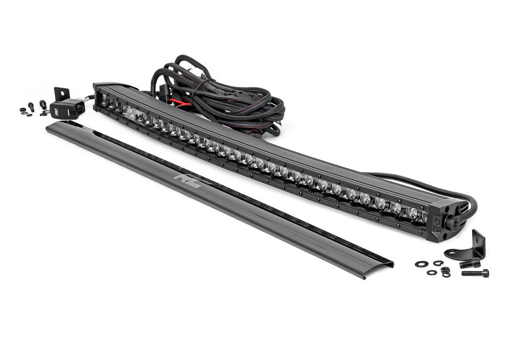 Black Series LED | 30 Inch Light | Curved Single Row | White DRL