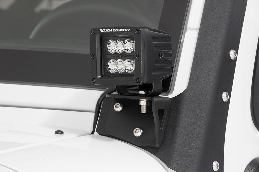 2-inch Square Cree LED Lights - (Pair | Black Series)