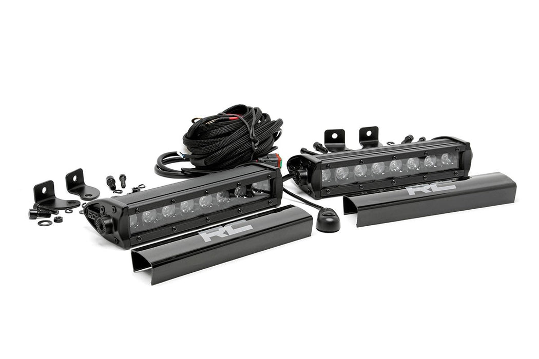 Black Series LED Light Bar | 8 Inch | Single Row Pair