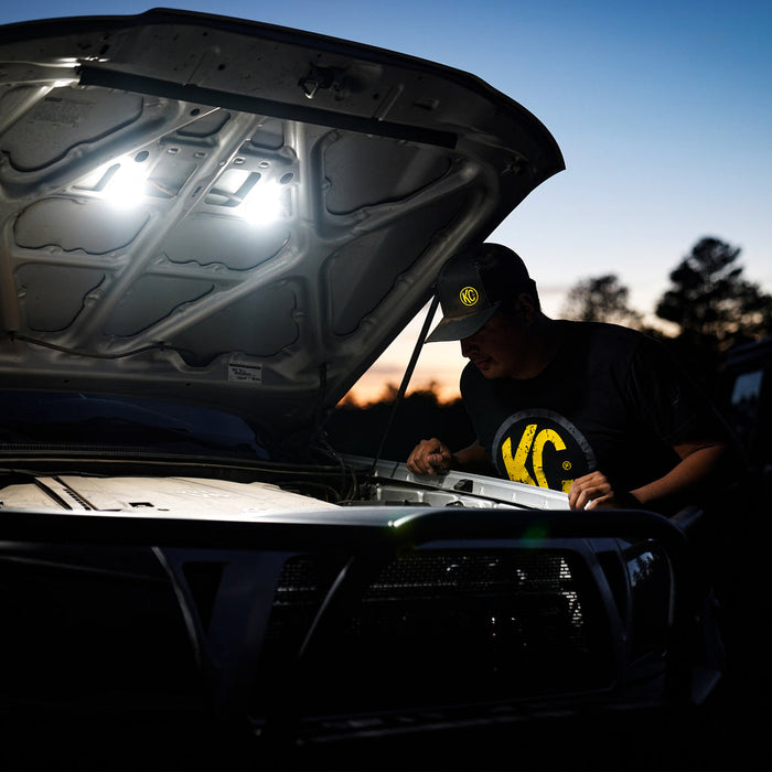 CYCLONE V2 LED - 2-LIGHT UNIVERSAL UNDER HOOD LIGHTING SYSTEM - 5W FLOOD BEAM - #355