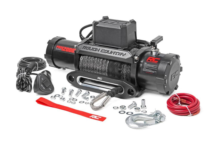 12000lb Pro Series Electric Winch | Synthetic Rope