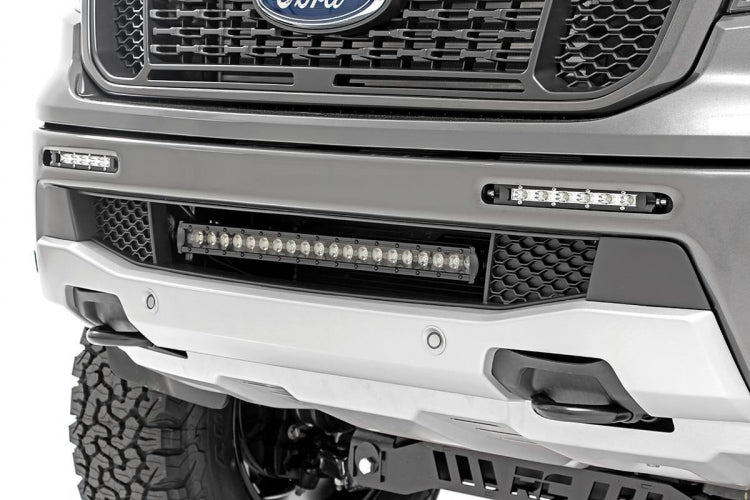 LED Light | Bumper Mount | 6" Black Slimline Pair | Ford Ranger (19-22)