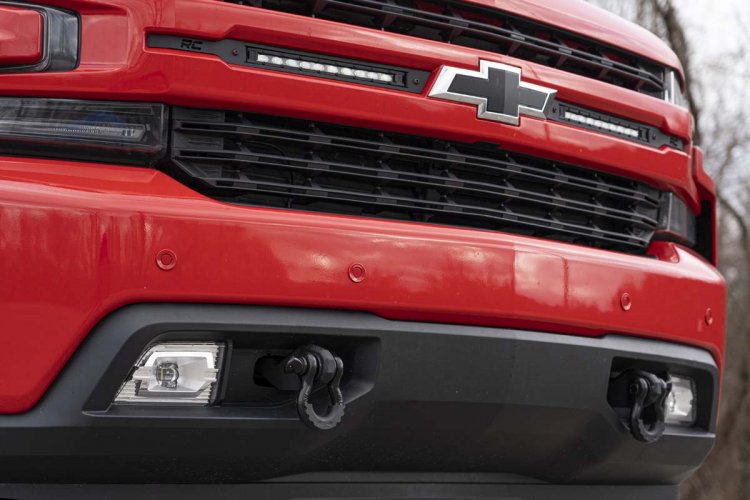 Chevy red shop tow hooks
